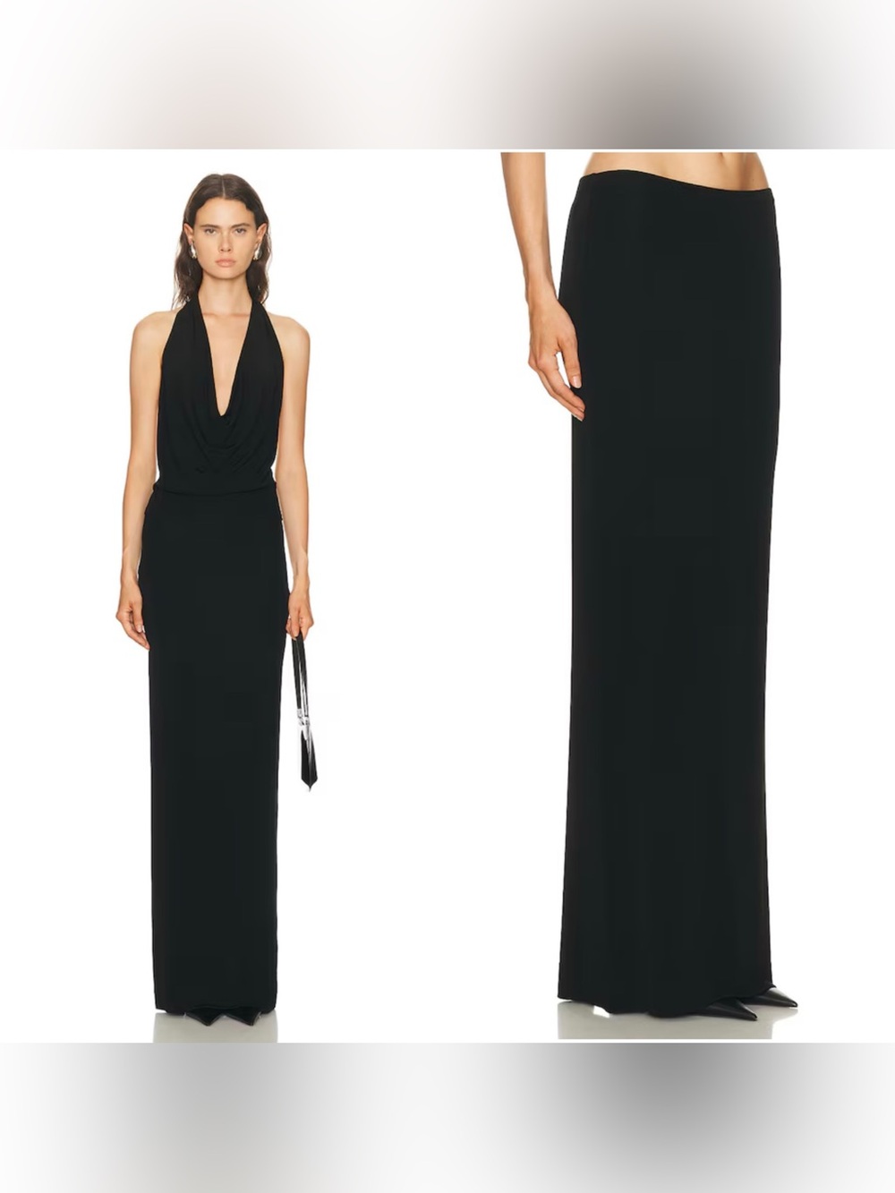 NWT ETERNE Emma Maxi Skirt in black